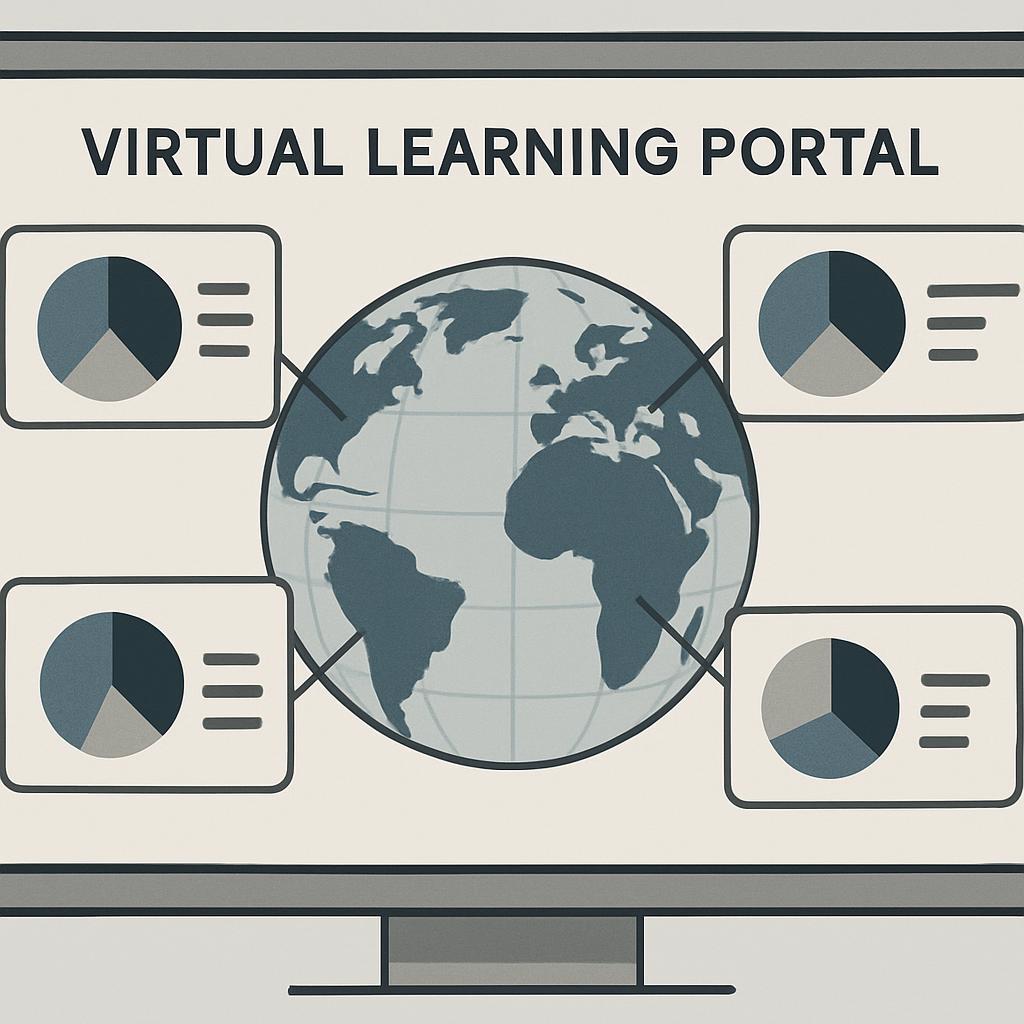 Deze afbeelding verschaft illustraties van een portal voor videoleerstoelen in het Amerikaans-Afrikaanse.